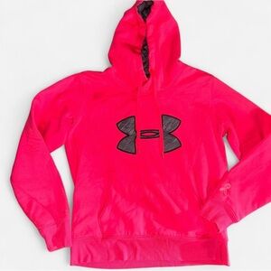 Under Armour Pink Hoodie with Black Logo